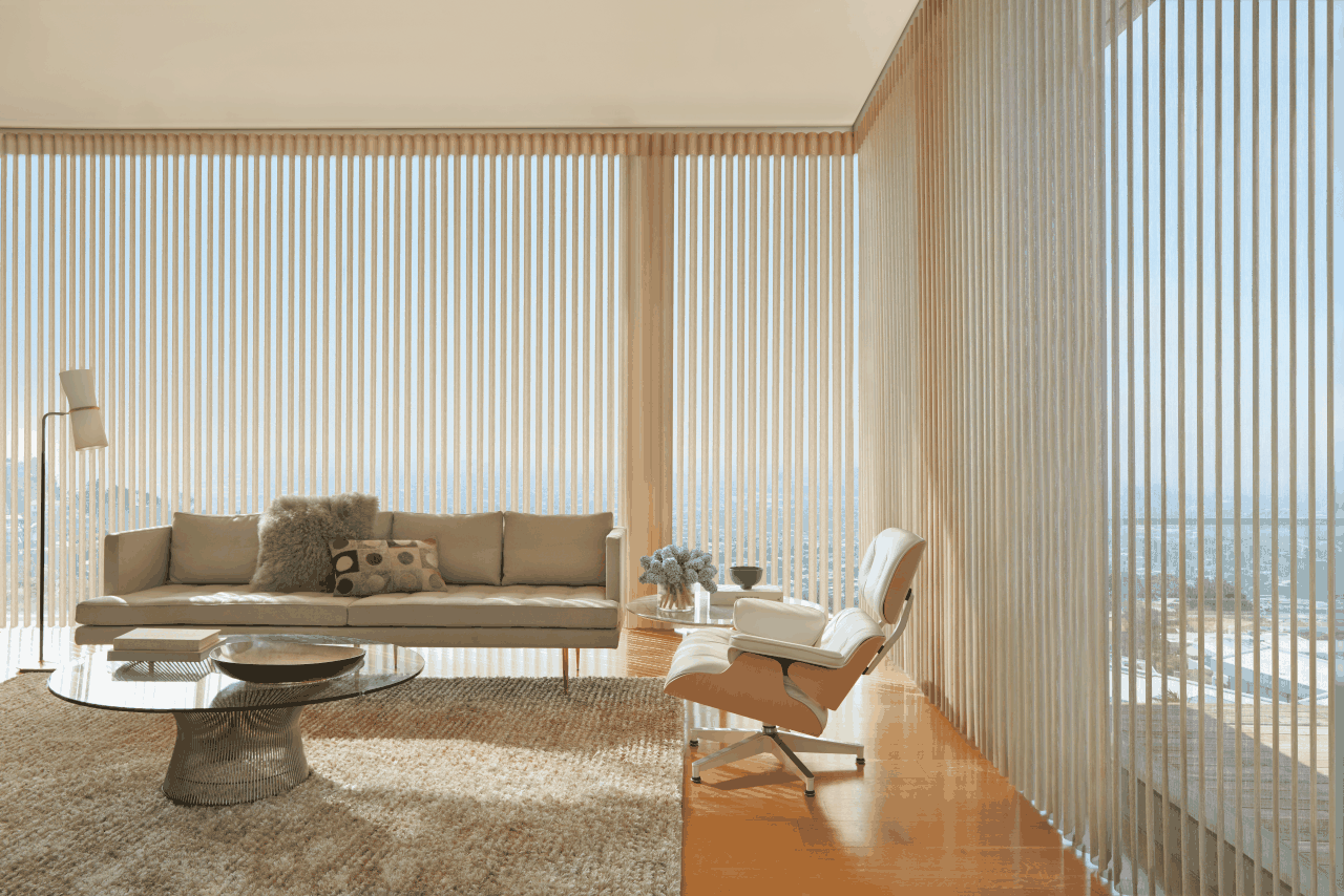 Luminette® Privacy Sheers installed window treatment