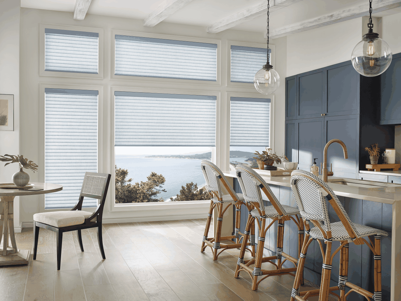 Sonnette® Cellular Roller Shades installed window treatment