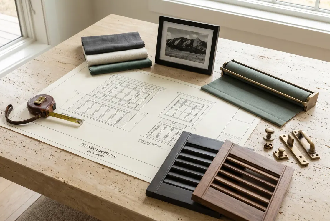 Window treatment consultation moodboard